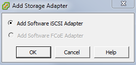 vsphere iscsi client add storage adapter